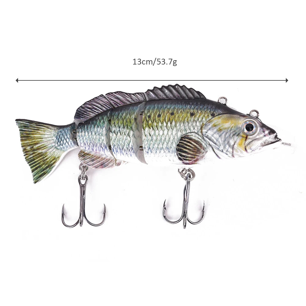 Robotic Auto-Swimming Electronic Fishing Lure (4-Segment Wobbler)