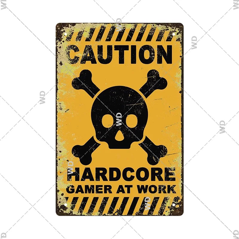 Warning Tin Sign - Vintage Private Property & Security Wall Plaque