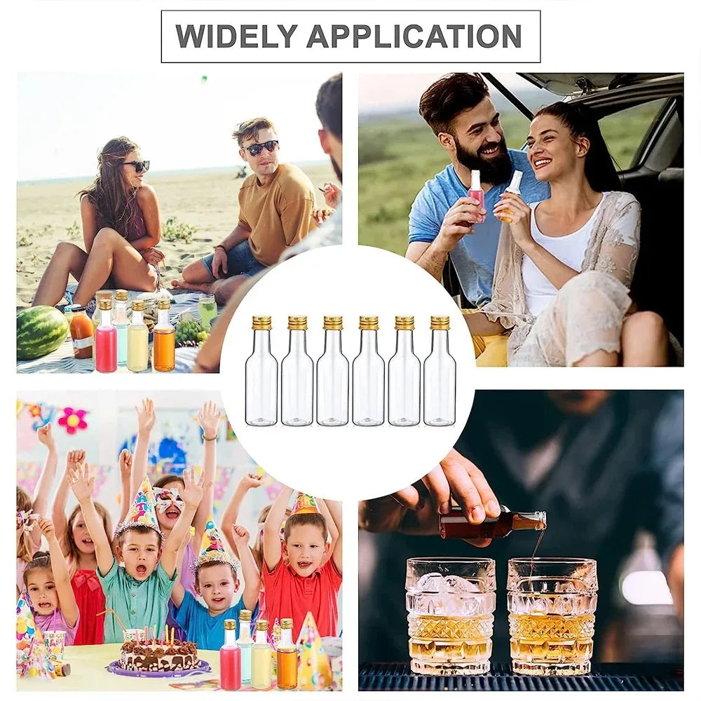 30pcs Empty Mini Liquor Bottles