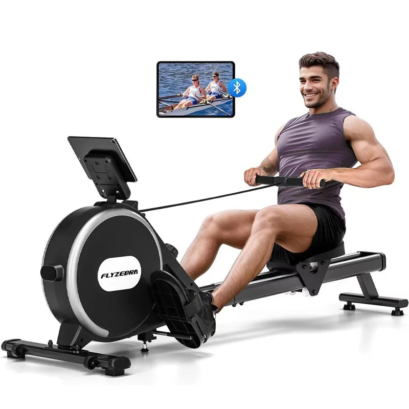 Foldable Magnetic Rowing Machine with 16 Silent Resistance Levels