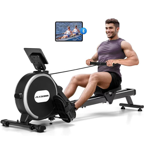Foldable Magnetic Rowing Machine with 16 Silent Resistance Levels
