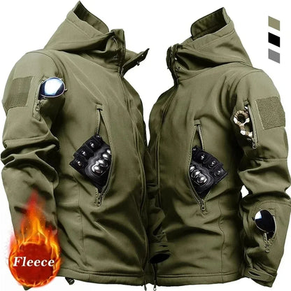 Men's Hooded Casual Military Outdoor Utility Jacket