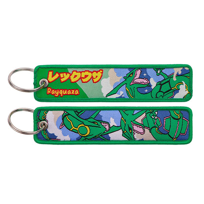 Japanese Anime Embroidered Fob Jet Tag Keychain