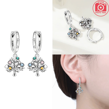 925 Sterling Silver Dancing Bee Hoop Earrings – Cute Enamel Zircon Jewelry