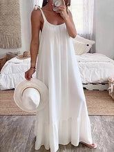 Solid Color Casual Loose Versatile Style Dress