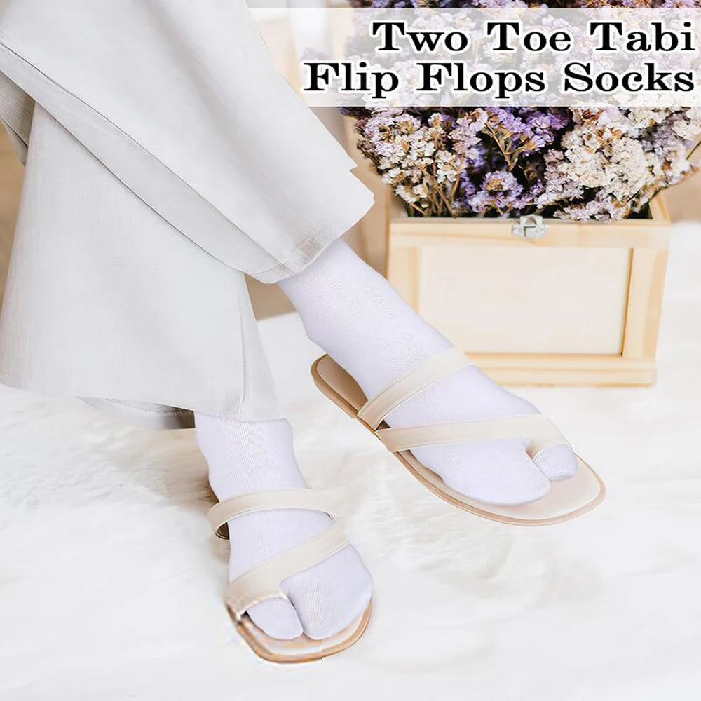 Unisex Japanese Style Cotton Tabi Two-Finger Socks
