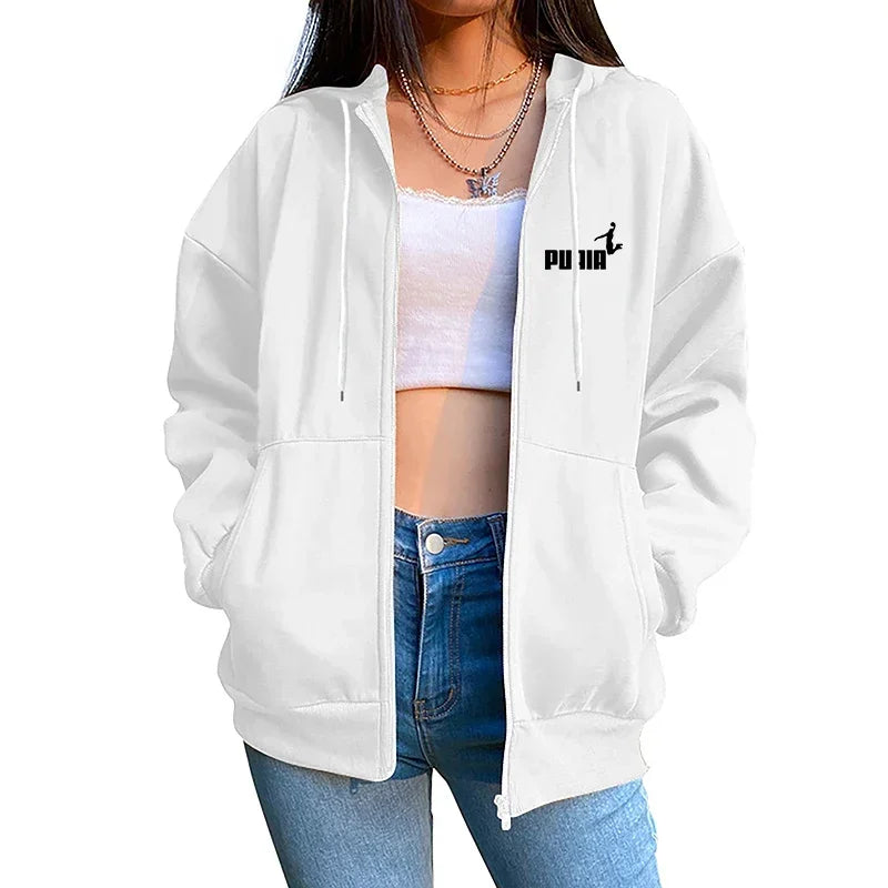 Trendy Printed Hooded Sweatshirt & Pants