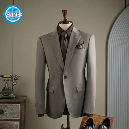 Men's Single-Breasted 2-Piece Formal Business Suit Set