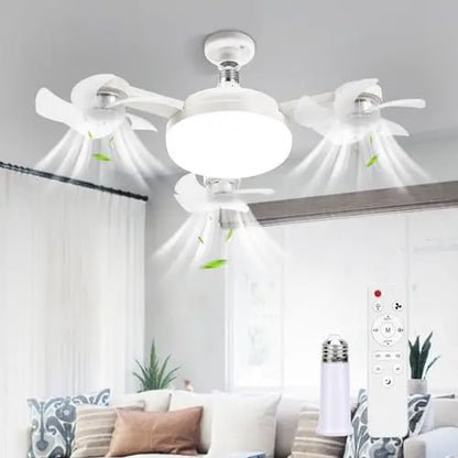 60W Drone-Design E27 LED Ceiling Fan Light with Remote