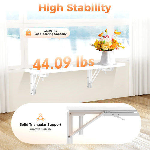 60*40cm Wall Mounted Floating Computer Work Table