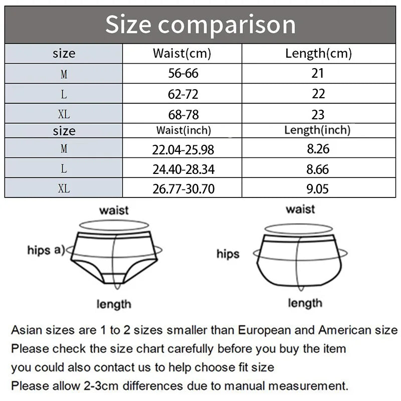 3Pcs Low Waist Quick Drying Briefs