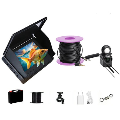 220° Fish Finder Night Vision Waterproof Underwater Fishing Camera 4.3 Inch IPS Monitor
