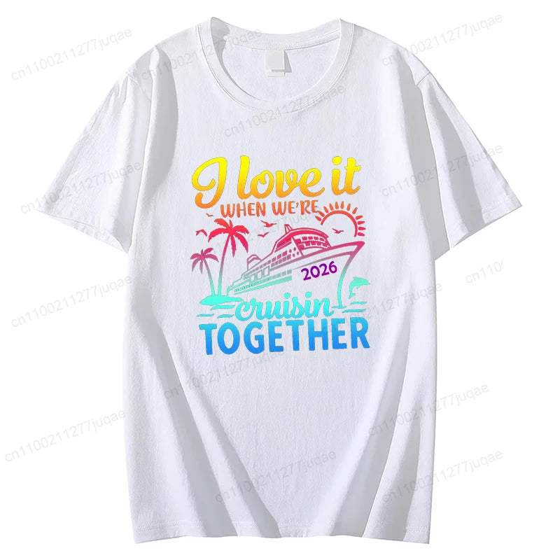 Women’s Cruise Squad 2026 Graphic T-Shirt – Casual Short Sleeve Vacation Tee