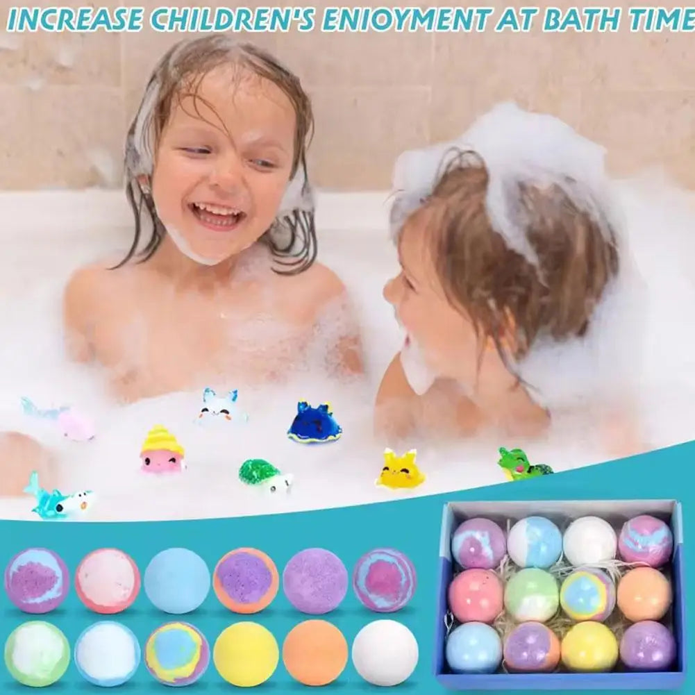 Kids Fun Bath Bomb Gift Set with Surprise Toys (12-Pack)