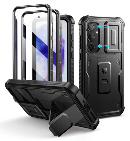 Dexnor 6.6" Full body Rugged Case For Samsung Galaxy with Camera Cover & Built-in Screen Protector Kickstand