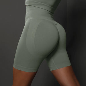 Seamless High Waist Sports Shorts