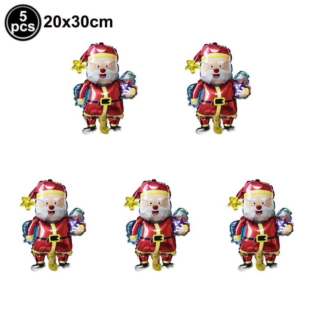 Large Standing 4D Foil Christmas Balloon - Inflatable Holiday Decor with Base