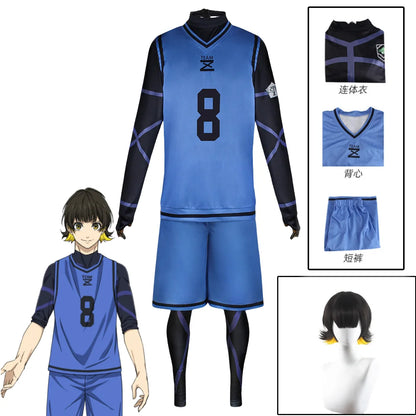 Anime Bachira Meguru Cosplay Costume Football Jersey Set