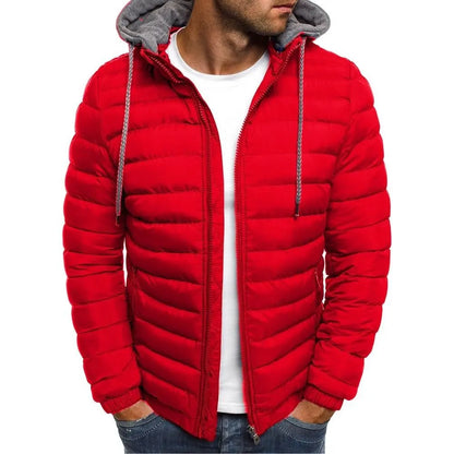 Men's Winter Fleece-Lined Hooded Jacket