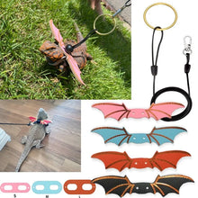 3 Pcs Adjustable Bearded Dragon Leash With Bat Wings