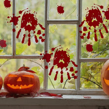 Halloween Decoration Reusable Bloody Handprint Footprint Horror Sticker