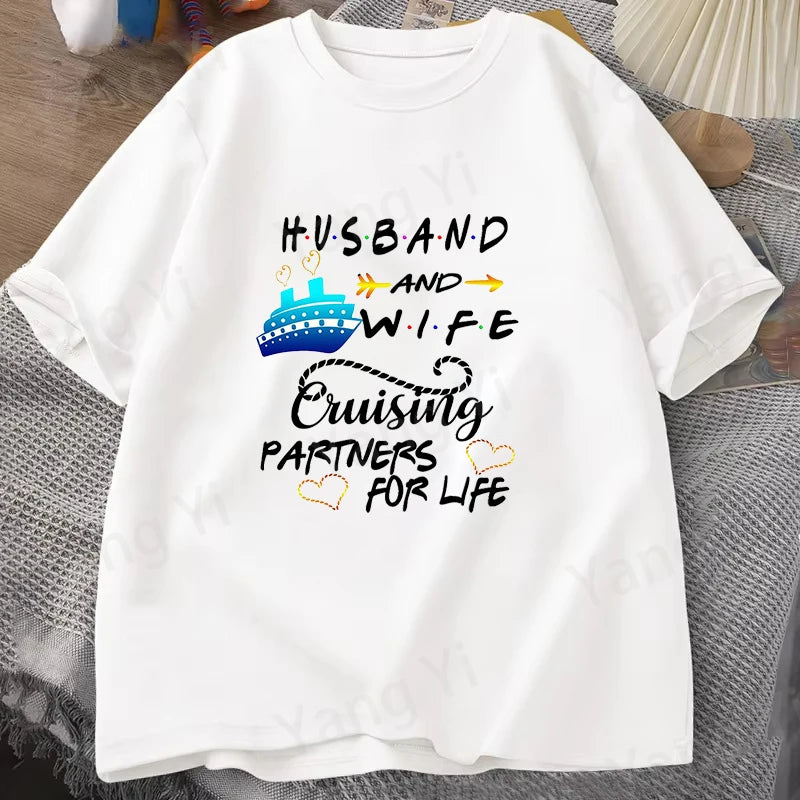 Unisex Casual Cruise Graphic T-Shirt – Short Sleeve Vacation Tee