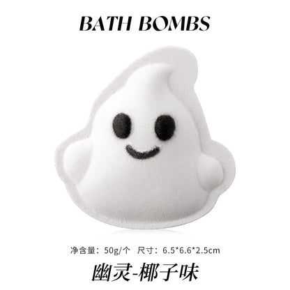 Halloween Bath Bombs Gift Set – Pumpkin, Black Cat & Ghost Fizzies