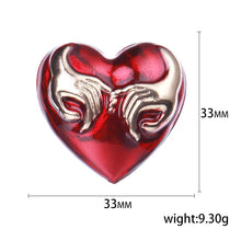 Valentine's Day Romantic Rhinestone Heart Brooches