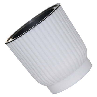 Modern White Round Self-Watering Desktop Plant Pot