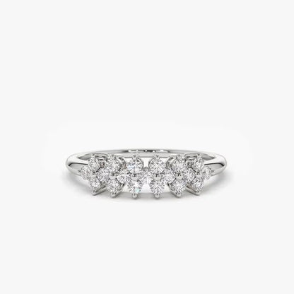 925 Sterling Silver 2mm Moissanite Ring With Certificate