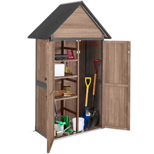 Outdoor Storage Shed Cabinet with Metal Frame for Stability
