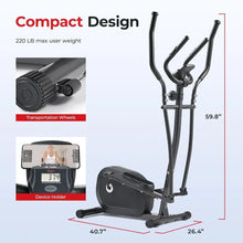 YC-Health & Fitness Smart Upright Elliptical w/Pulse Sensor Built-in