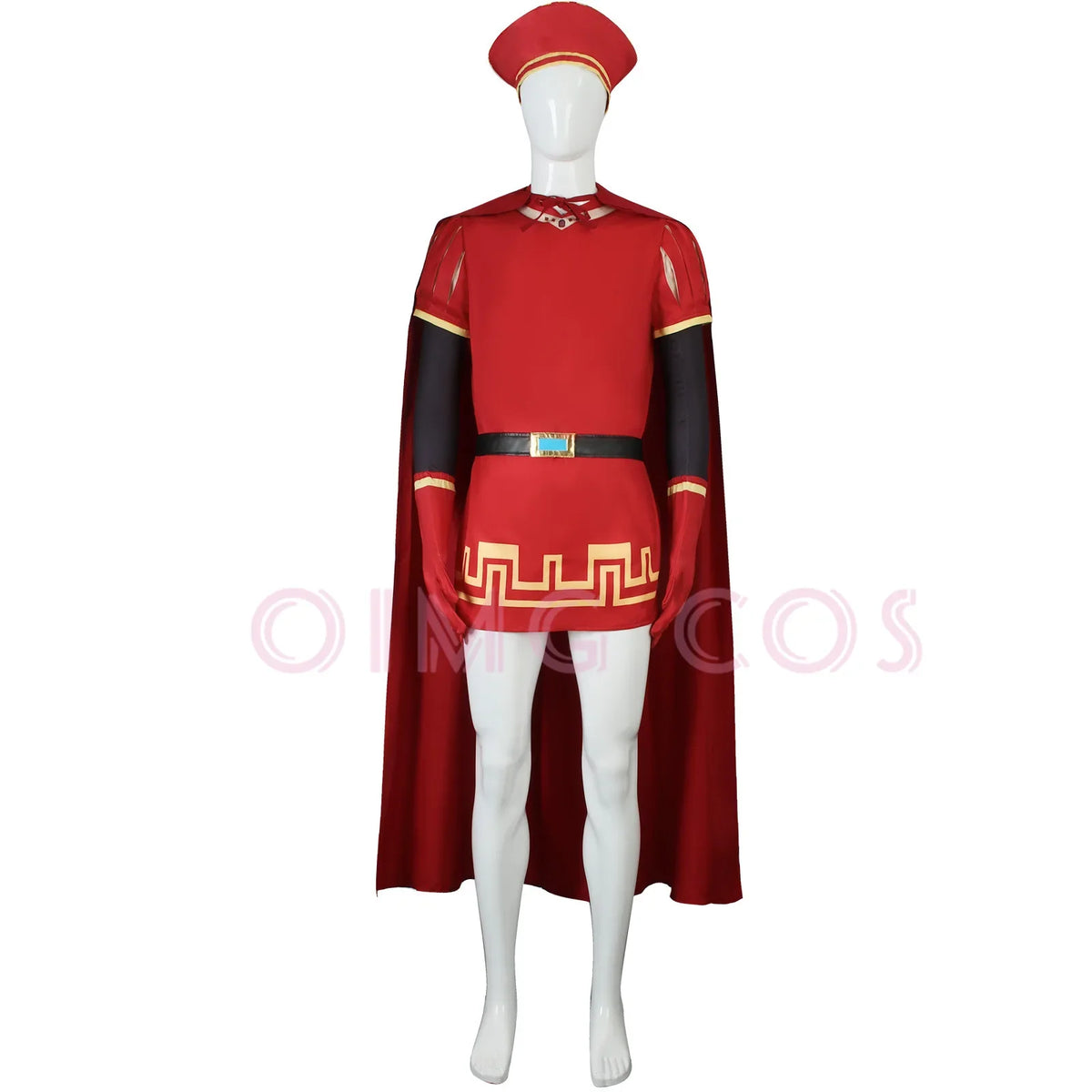 Lord Farquaad Cosplay Costume - Shrek Red Uniform & Cape Set
