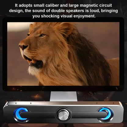 USB-Powered Wired Soundbar Computer Speaker