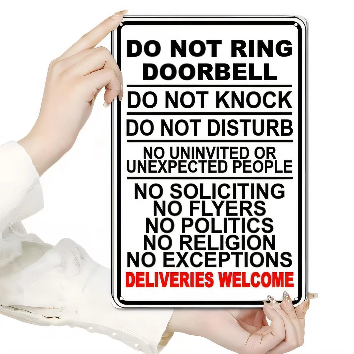 Do Not Disturb No Soliciting Aluminum Metal Sign