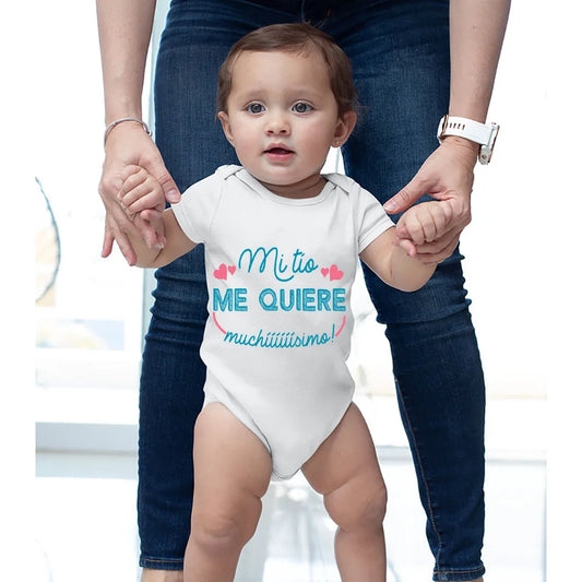My Uncle Loves Me Very Much Print Baby Bodysuit