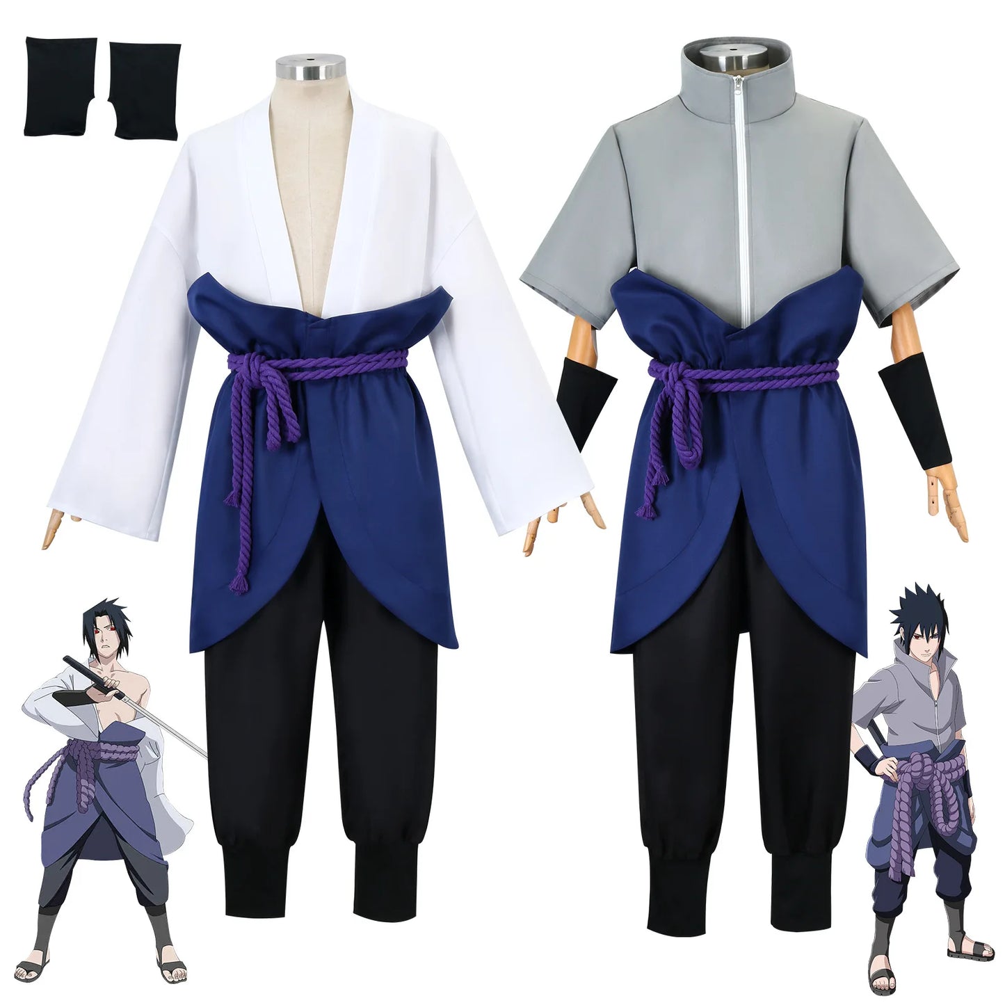Uchiha Sasuke Cosplay Costume - Anime Roleplay Uniform & Outfit