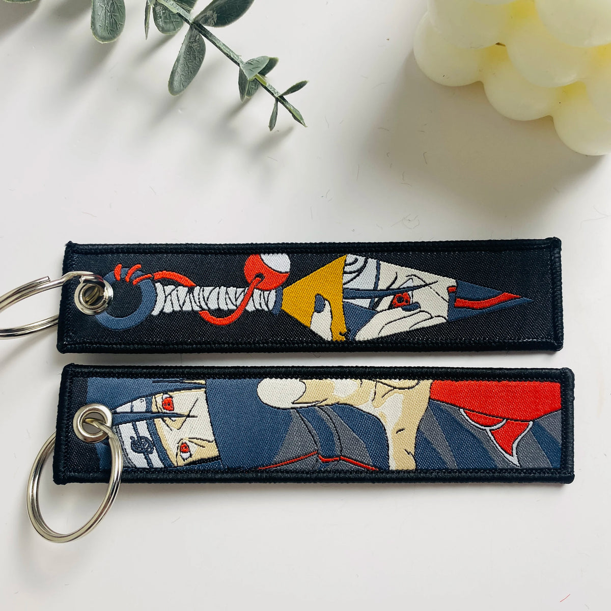 Anime Character Embroidered Key Tag