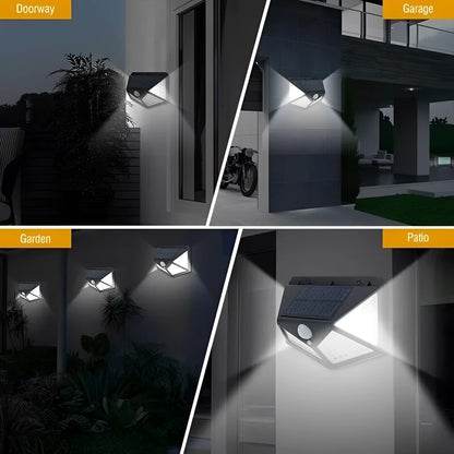 100 LED Solar Outdoor Motion Sensor Wall Lamp