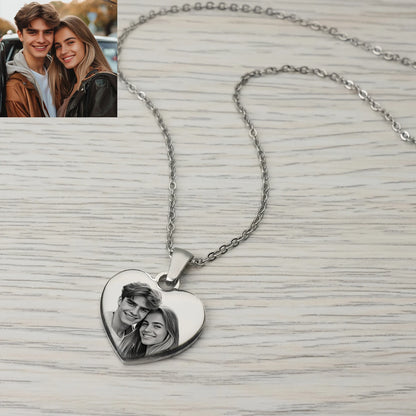 Picture Personalized Photo Love Heart Projection Pendant Necklace