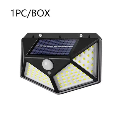 100 LED Solar Outdoor Motion Sensor Wall Lamp