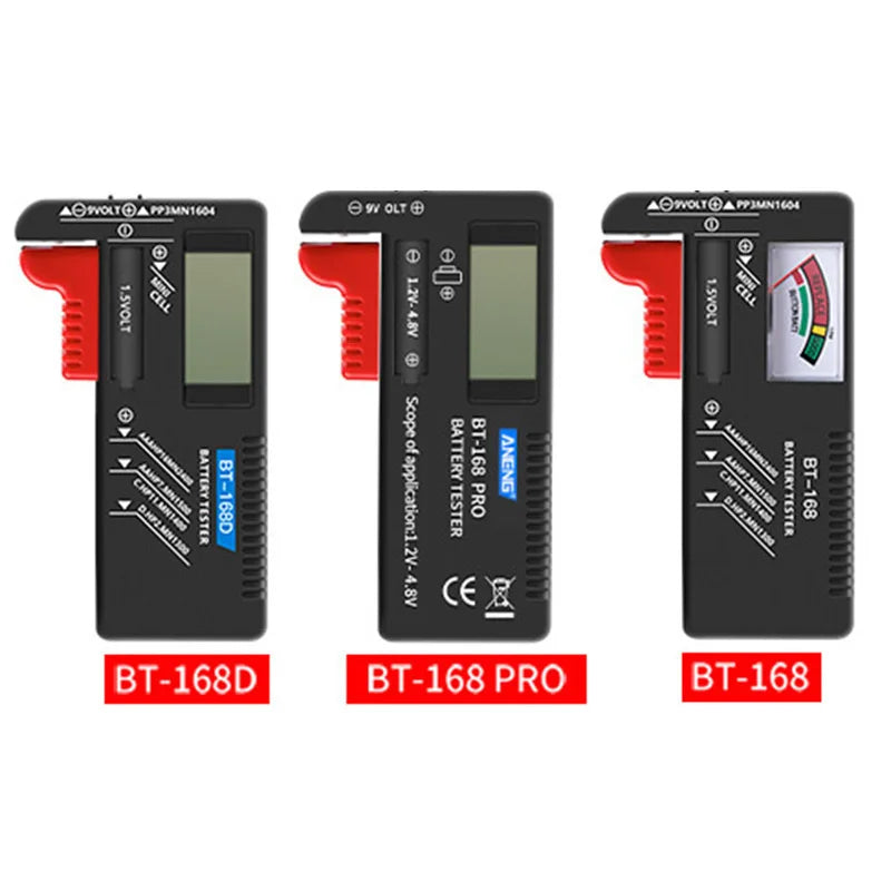 Portable Digital Battery Capacity Tester Multiple Size Battery Analyzer