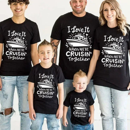 Family Cruise Squad Matching Graphic T-Shirt | Adult & Kids Vacation Tee