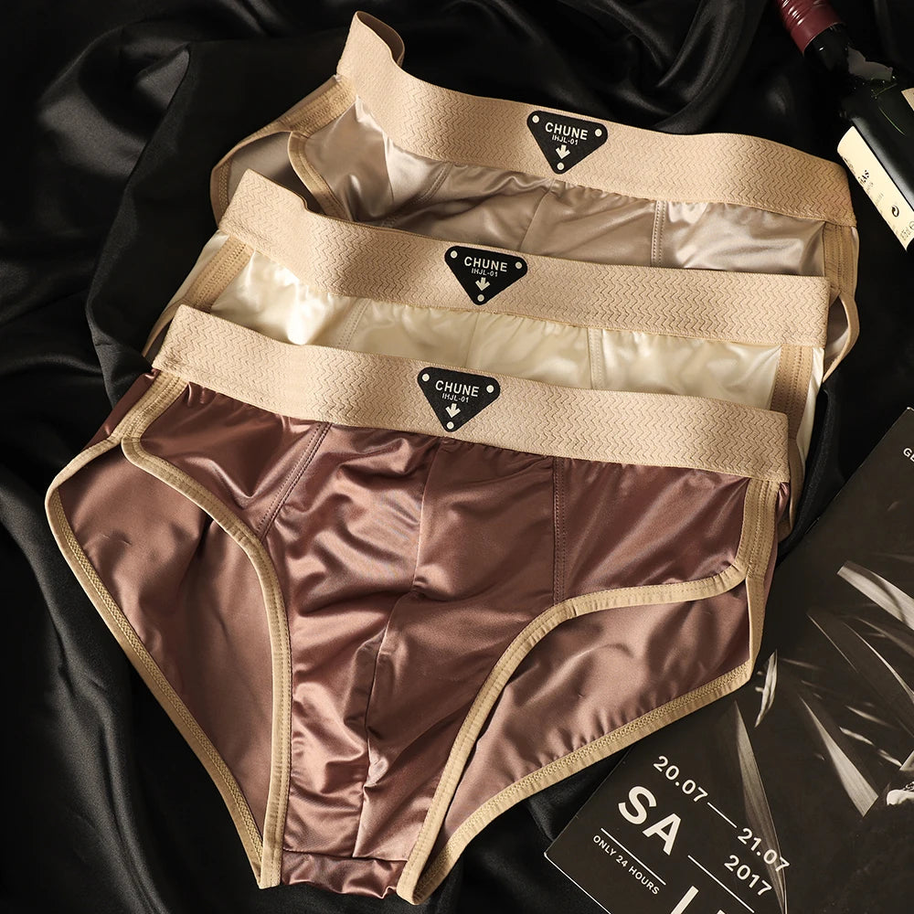 3-Pack Men's Ice Silk Breathable Boxer Briefs