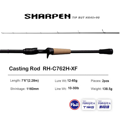 PURELURE SHARPEN Soft Lure Long Spinning and Casting Action Rods