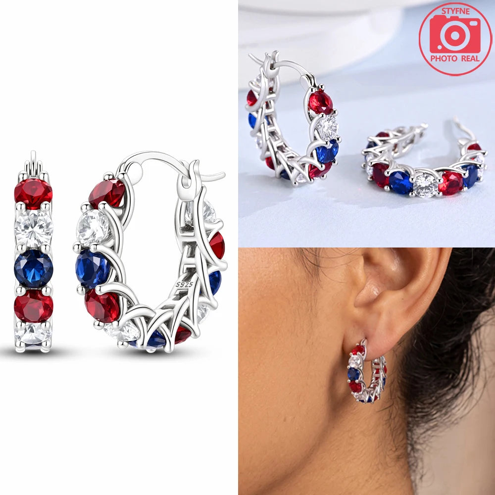 925 Sterling Silver Dancing Bee Hoop Earrings – Cute Enamel Zircon Jewelry