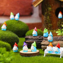 10pcs Mini Resin Gnomes Statues Ornaments