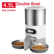 Smart APP Controlled Stainless Steel Double Meal Feeding Dispenser
