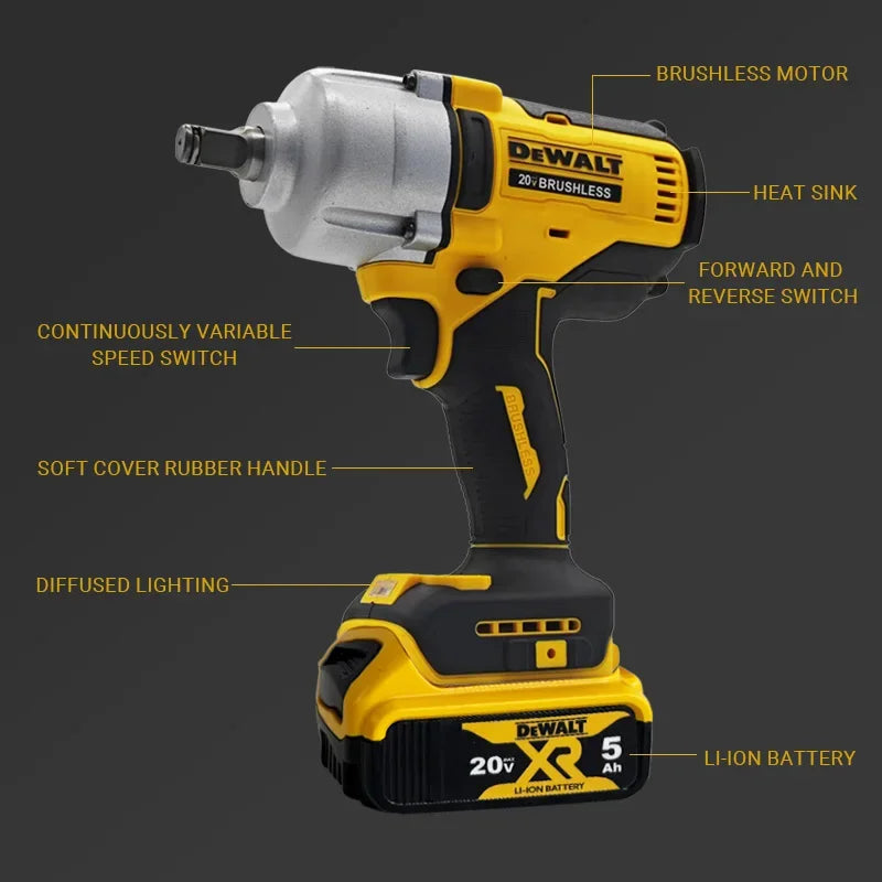 DEWALT DCF900 20V MAX XR 1/2" High-Torque Cordless Brushless Impact Wrench