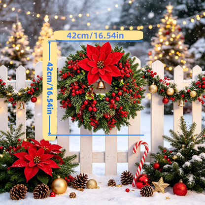 Artificial Red Berries & Eucalyptus Holiday Wreath